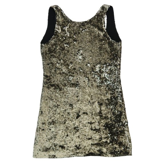 FAITH CONNEXION gold sequin shift dress sz S - Picture 3 of 5